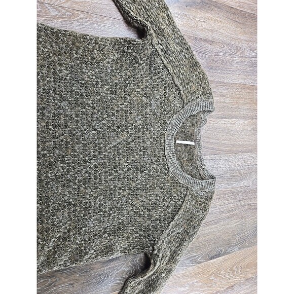Free People FP Women's S Moss Green Loose Knit Sweater Boho Acrylic Wool Blend - Picture 2 of 10